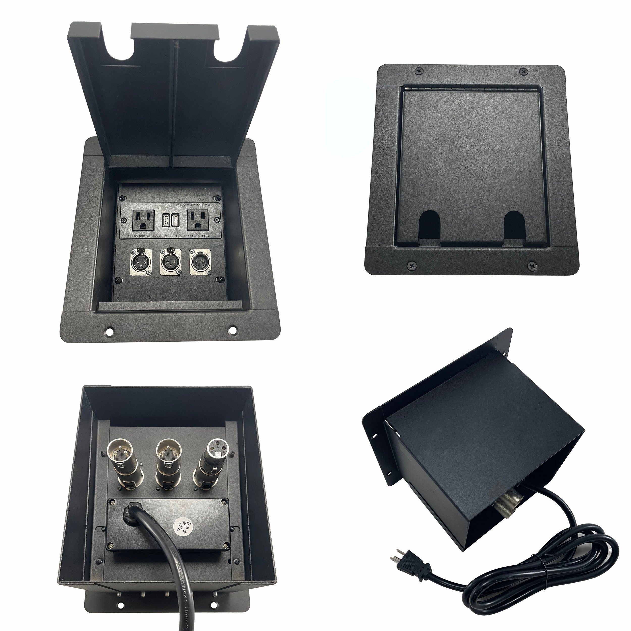 PROCRAFT MINI 2 HOLE LID FEED-THRU RECESSED Stage Pocket/Floor Box w/