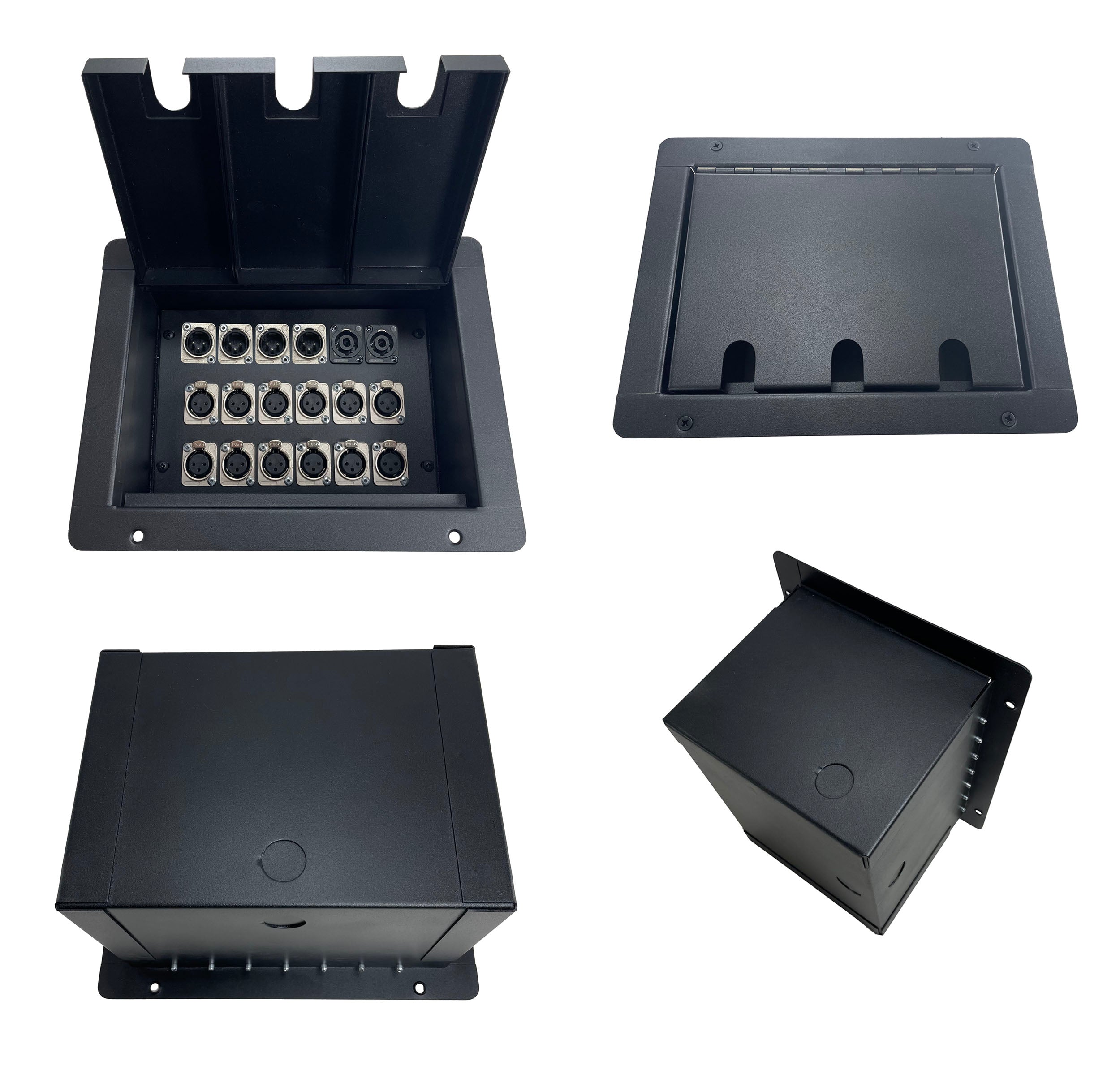 PROCRAFT FPPL-18X-BK - Recessed Stage Pocket / Floor Box 18 CH's - cus