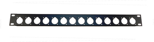 PROCRAFT AFP1U-14X-BK 1U Formed Aluminum Rack Panel w/ 14 D punches