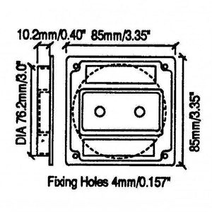 Penn Elcom M1500-C Plastic Jack Dish W/ Two 1/4" and Mounting Screws