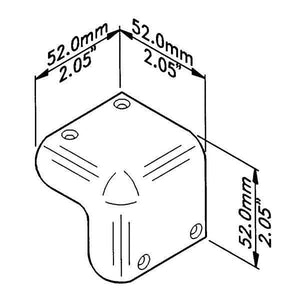 (8 PACK) PENN ELCOM C1178 Smooth Plastic Cabinet Corners w/ Mounting Screws