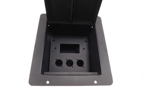 PROCRAFT FPMU-1DEC3X-BK Recessed Stage Pocket / Floor Box 1 Decora + 3 D punch