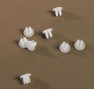 (8 PACK) 1/8" Off White Plastic Hole Plugs Fits Thickness .031"-.094"  HPW-125