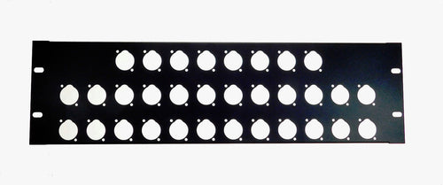 PROCRAFT AFP3U-32X-BK 3U 16 ga. Formed Aluminum Rack Panel w/ 32 