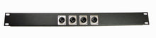Load image into Gallery viewer, PROCRAFT AFP1U-4XM-BK 1U Formed Aluminum Rack Panel w/ 4 XLRM (or any config)