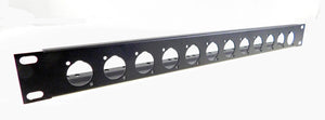 PROCRAFT TSP1U-12X-BK 1U Aluminum Rack Panel w/ Tie-Down Shelf 12 "D" punches