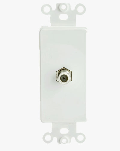 PROCRAFT 301-1000 White Decora Wall Plate Insert w/ 1) F Type Coaxial Coupler