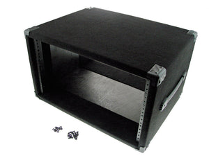 PROCRAFT 6U 16" Deep Rack Case in Black Carpet Wrap - Side Handle w/ Rack Screws