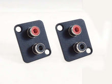 Load image into Gallery viewer, (2 PACK) PROCRAFT D-PLATE Panel Mount w/ Dual RCA Solder Type Jacks #D-DUALRCA