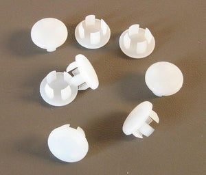 8 Pack Plastic 12mm Hole Plugs - Off White      HPW-12MM