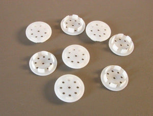 8 Pack Plastic 7/8" Vented Hole Plugs - Off White     VPW-875