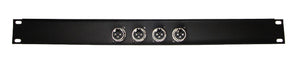 PROCRAFT AFP1U-4XF-BK 1U Formed Aluminum Rack Panel w/ 4 XLRF (or any config)