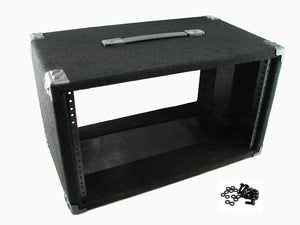 PROCRAFT 6U 12" Deep Rack Case in Black Carpet Wrap - Top Handle w/ Rack Screws