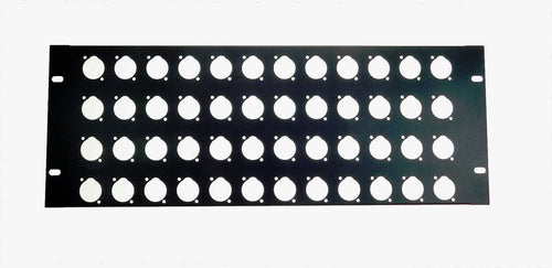 PROCRAFT AFP4U-48X-BK 4U 16 ga Formed Aluminum Rack Panel w/ 48 