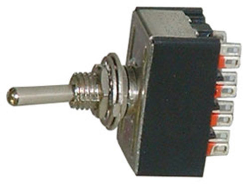 One Miniature 4PDT Toggle Switch 3 Position ON-OFF-ON 16077