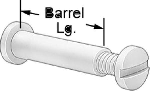 10 Pack Plastic Binding Posts - 3/8" Long Barrel - Off White      BPW-375