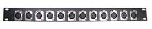 Load image into Gallery viewer, PROCRAFT AFP1U-12XF-BK 1U Formed Aluminum Rack Panel w/ 12 XLRF (or any config)