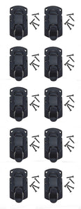 (10 PACK) RELIABLE HARDWARE 2510BK Black Briefcase/Draw Latch w/mounting screws