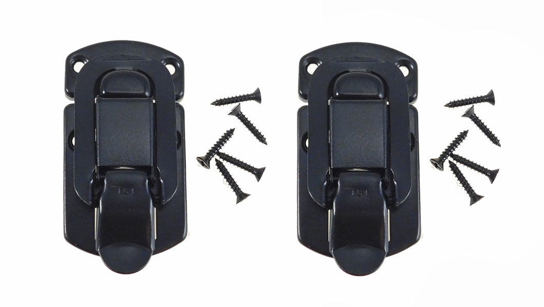 (2 PACK) RELIABLE HARDWARE 2510BK Black Briefcase/Draw Latch w/mounting screws