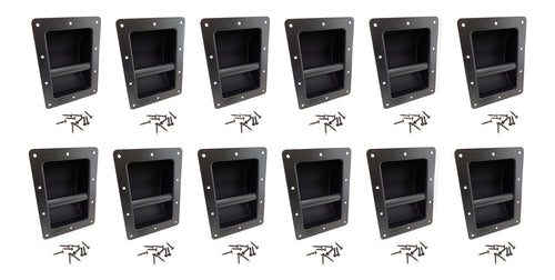 (12 PACK) PROCRAFT TYH-32 Blk Recessed Bar Handle for PA Cabinet & Cases w/Screws