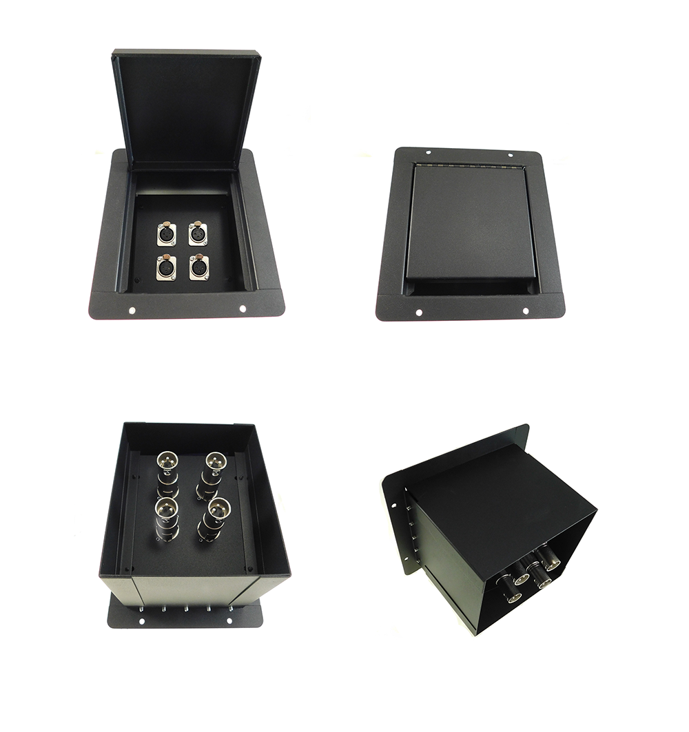4 Elite Core Audio Stage Install Floor Box w/ 10 XLR Female