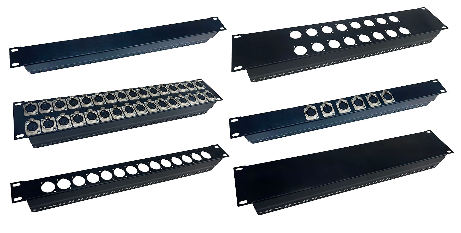 PROCRAFT USA Made 1u & 2u Formed Aluminum Rack Panel w/Tie Down Shelf