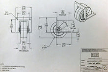 Load image into Gallery viewer, 3&quot; Black Recessed Caster Kit for Large Speakers -  2) 511-2296854 2) F1686/25