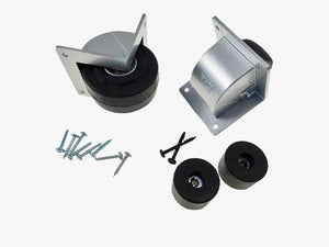 3" Nickel Recessed Caster Kit for Large Speakers -  2) 511-2296800 2) F1686/25
