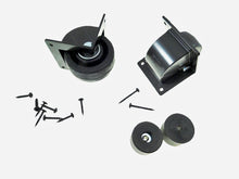 Load image into Gallery viewer, 3&quot; Black Recessed Caster Kit for Large Speakers -  2) 511-2296854 2) F1686/25