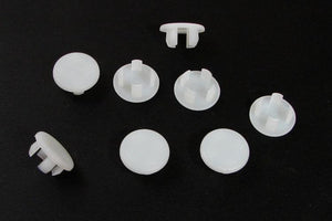 Set of Eight Off White Plastic 14mm Hole Plugs                 HPW14mm