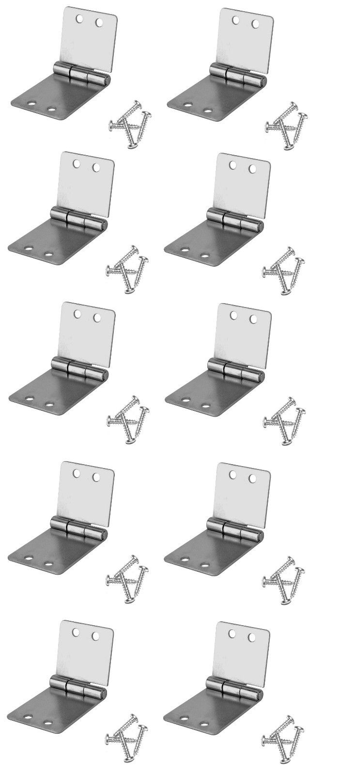 10-Pack Penn Elcom 1535 Small Butt Hinges With Screws – Zinc Finish