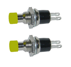 2 Pack SPST Normally Open Momentary Push Button Switch Yellow     32728Y