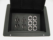 Load image into Gallery viewer, PROCRAFT FPPL-2DUP6X-BK Recessed Stage Pocket / Floor Box 2AC + 6CH (any config)