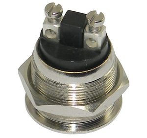 SPST-N.O. Push Button Switch, Polished Metal     16093 SW