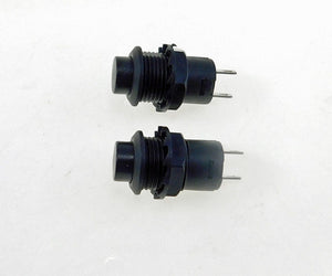 2 Pack SPST Normally Open Momentary Push Button Switch Black    32731B