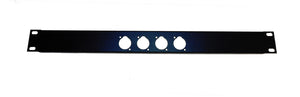 PROCRAFT AFP1U-4X-BK 1U Formed Aluminum Rack Panel w/ 4 D punches