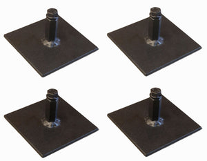 (4 PACK) PROCRAFT 4" Floor Base for Up Lighting Small Par Cans w/ 3/8" Mount