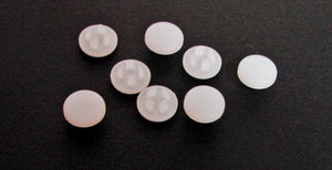 Set of Eight Off White Plastic 6mm Hole Plugs                 HPW6mm