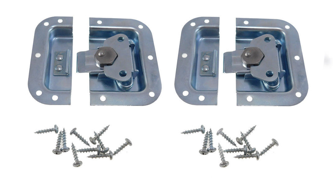 (2 PACK) RELIABLE HARDWARE A3020D Recessed Butterfly Latch w/Align Dowel - ZINC