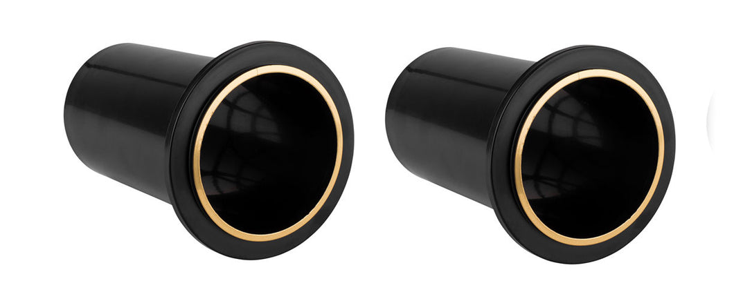 2 Port Tubes with Gold Trim 2-3/4