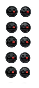 (10 PACK) PROCRAFT LHT095 Spring Loaded Press-In Speaker Terminal Cups - 1-7/8"