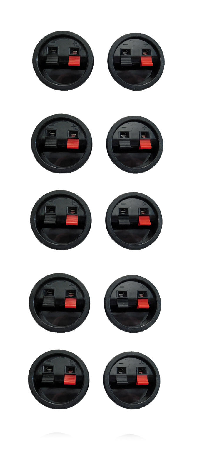 (10 PACK) PROCRAFT LHT095 Spring Loaded Press-In Speaker Terminal Cups - 1-7/8