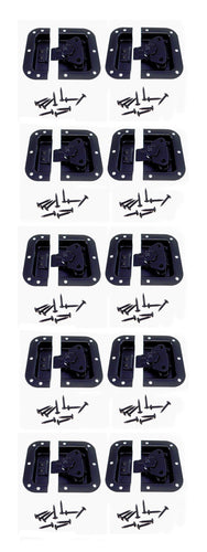 (10 PACK) RELIABLE HARDWARE A3020BK Recessed Butterfly Latch for Cases - BLACK
