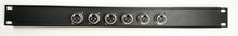 Load image into Gallery viewer, PROCRAFT AFP1U-6XF-BK 1U Formed Aluminum Rack Panel w/ 6 XLRF ( or any config)
