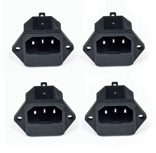 4 Pack AC Power IEC Standard C-14  Inlet Connector W/Fuse Holder    SP-862