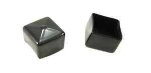 2 Pack  Square Black Vinyl Caps 1-1/2" x 1-1/2"- 1" Tall         SVC-1.5-1