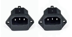 2 Pack AC Power IEC Standard C-14  Inlet Connector W/Fuse Holder    SP-862