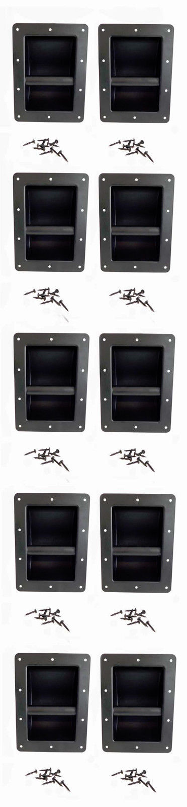 (10 PACK) PENN ELCOM H1105 Large Blk Steel Speaker Cabinet/Case Handle w/ Screws