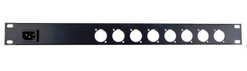 PROCRAFT AFP1U-8X-R-301SN 1U Formed Aluminum Rack Panel w/ 1 IEC + 8 D punches