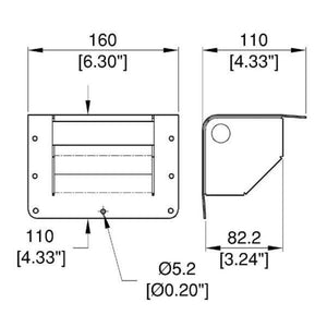 (2 PACK) PENN ELCOM H1105/90 Blk Steel Bar Speaker/ Case Corner Handle w/screws